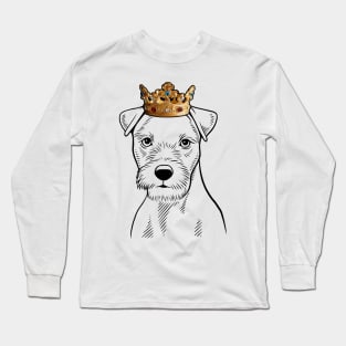 Parson Russell Terrier Dog King Queen Wearing Crown Long Sleeve T-Shirt